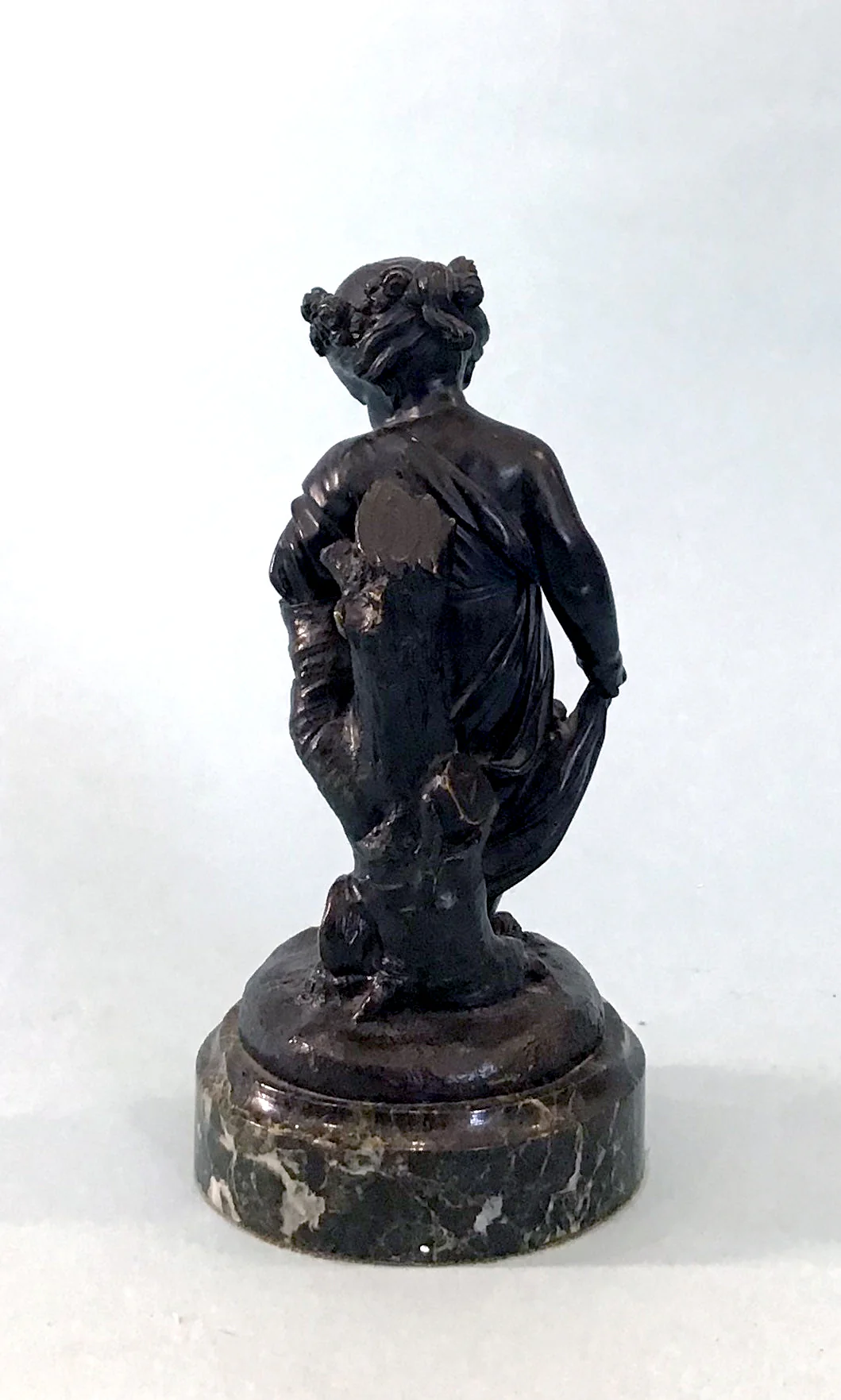 19th Century Pair of Bronze Neoclassical Child Figures on Marble After Etienne Falconnet - Image 10