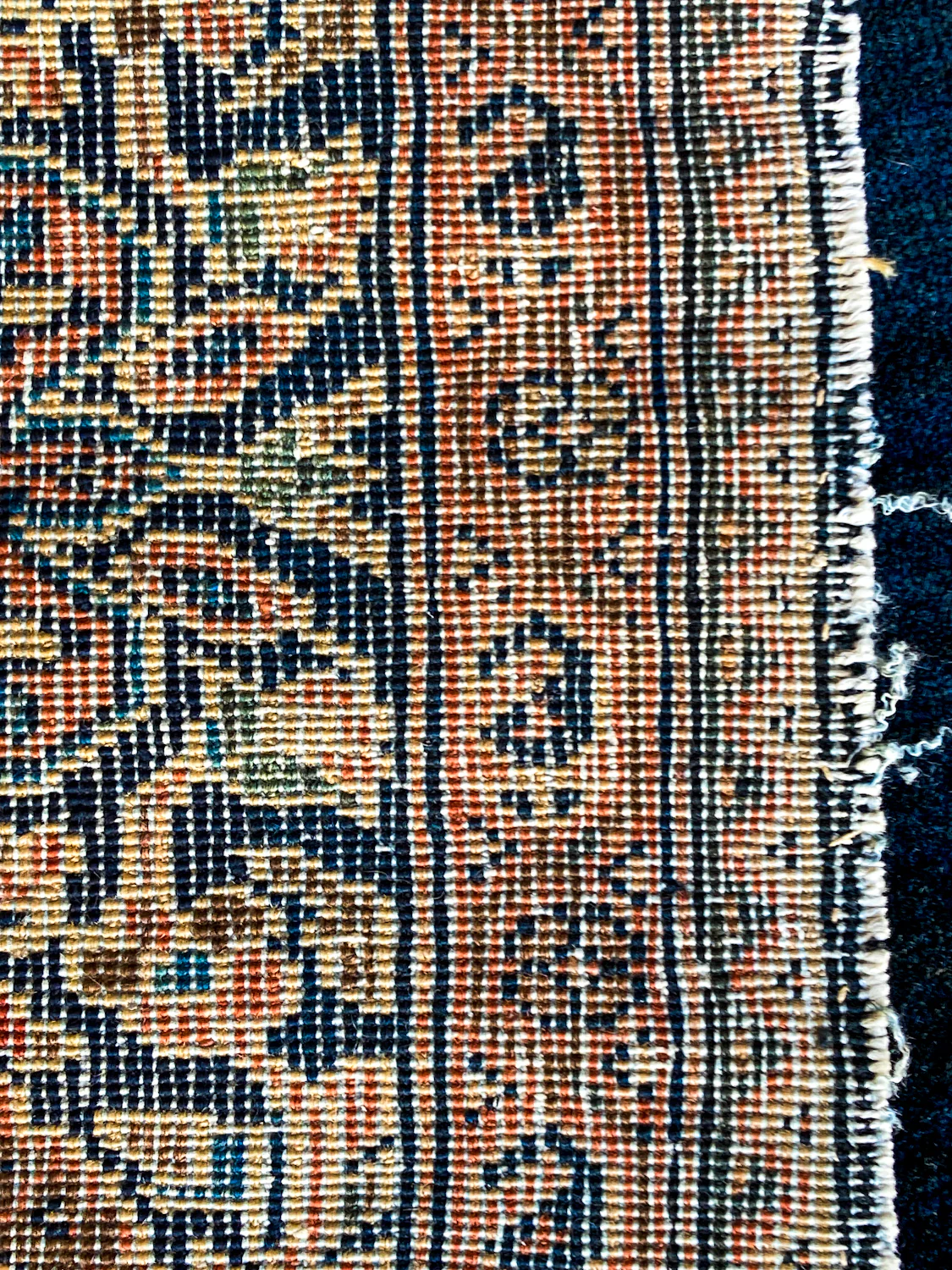 Antique 1920s Possibly Mohtasham Kashan Persian 6x4ft Woven Wool Rug - Image 21