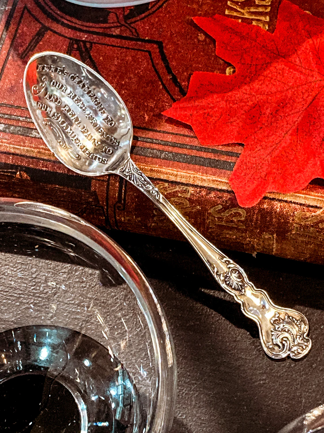 Antique Paye & Baker Sterling Silver Quote Novelty Toast Spoon - Image 4