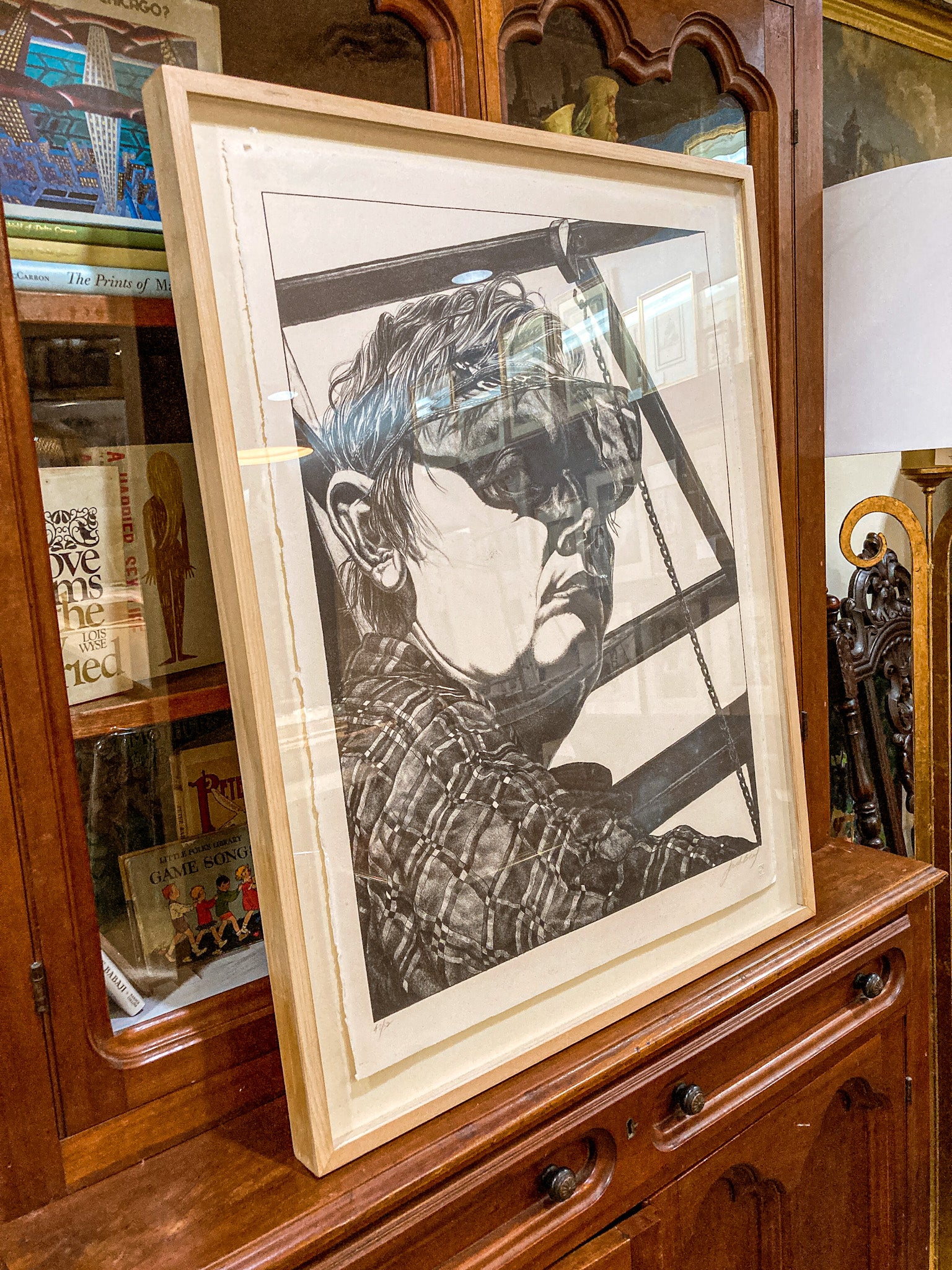 Framed Artist Jack Beal (1931-2013) Self Portrait Lithograph Print - Image 6