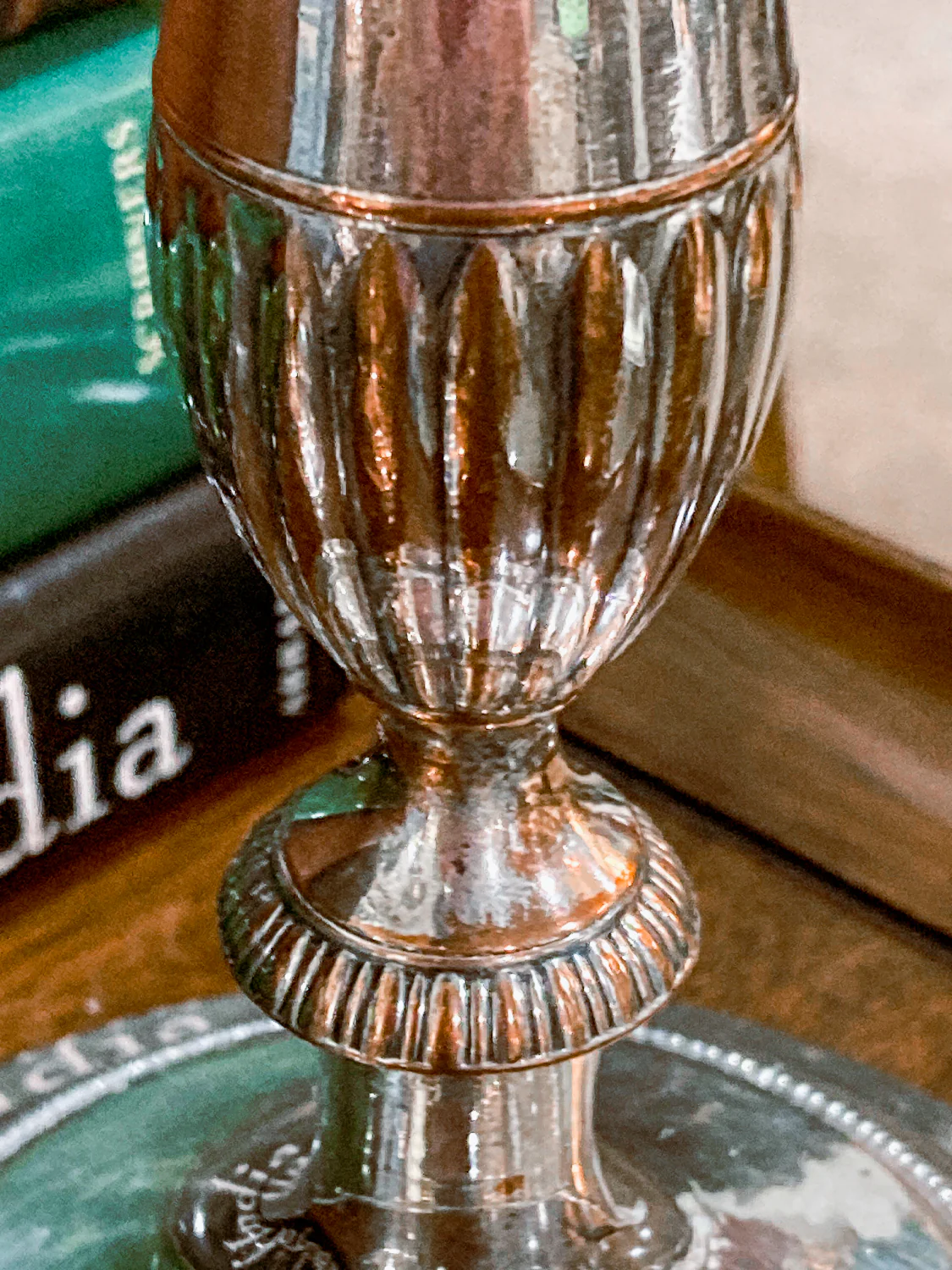 Pair 20th Century Georgian Style Silver-Plated Tall Weighted Candlesticks - Image 15
