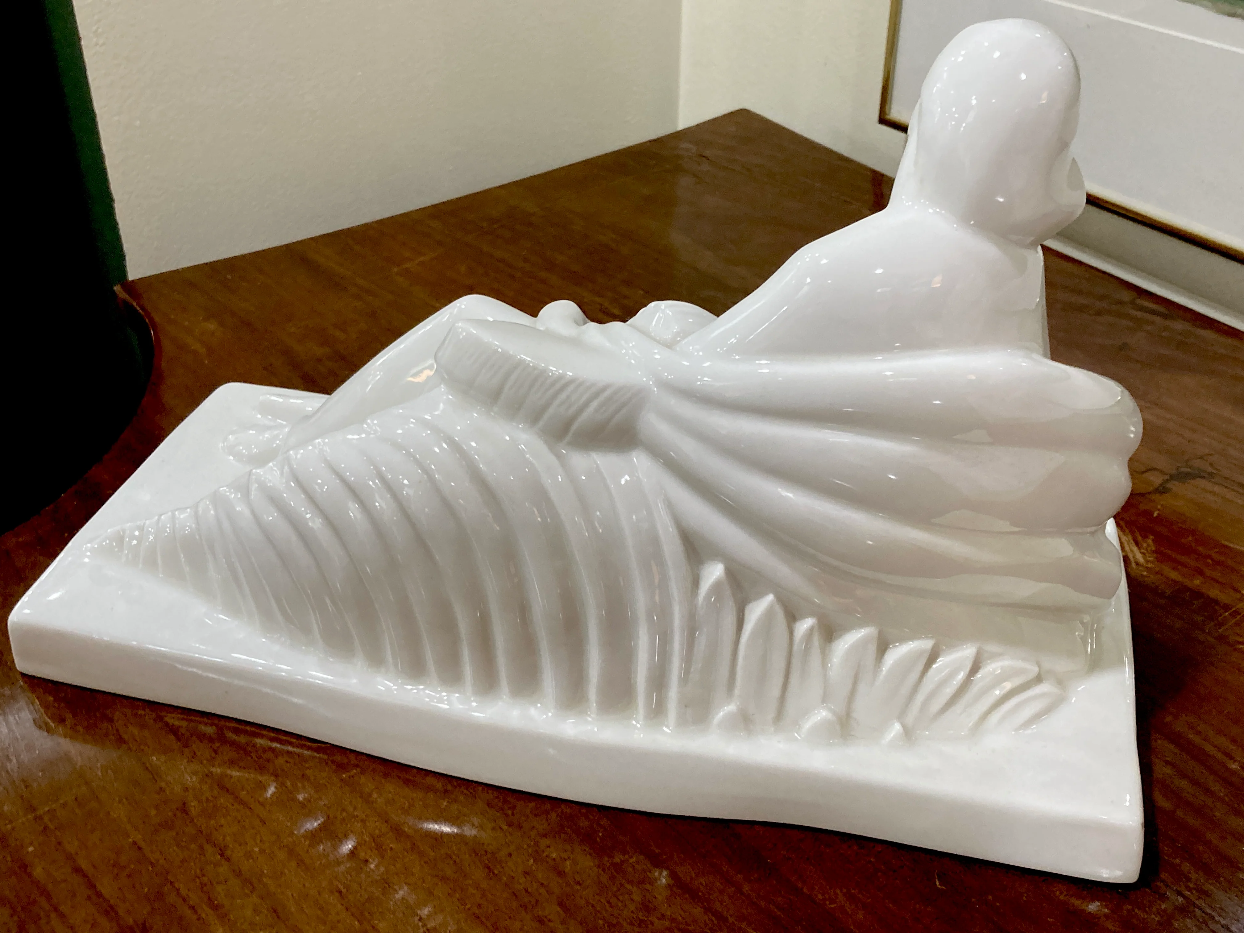 Vintage Art Deco Reclining Female Lamberton Porcelain Figure Sculpture - Image 14